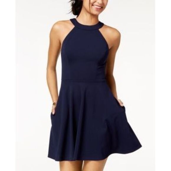 Speechless Juniors&#39; Cutout Fit & Flare Dress XS - Picture 1 of 1